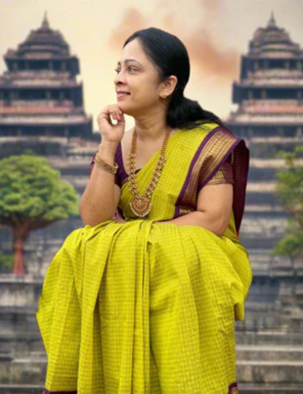 Kalyani Checked Cotton Saree