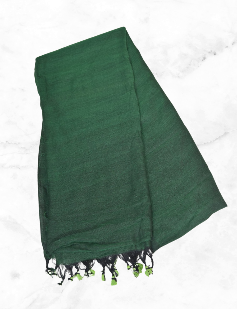 Green Plain Khadhi Cotton Saree
