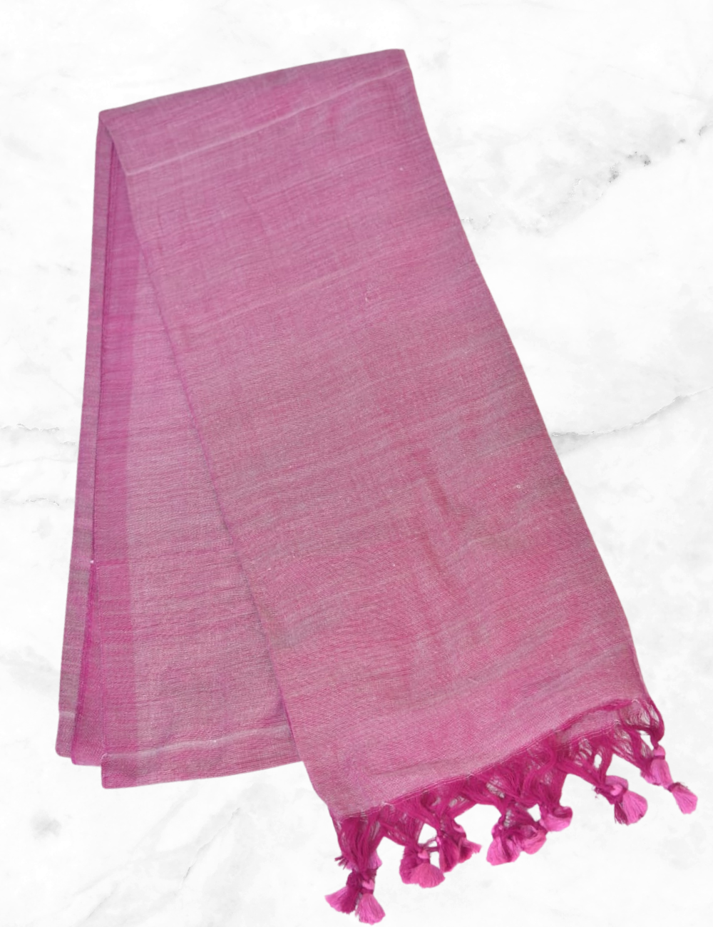 Pink Plain Khadhi Cotton Saree