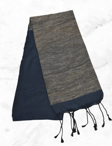 Navvy Blue Khadhi Cotton Saree