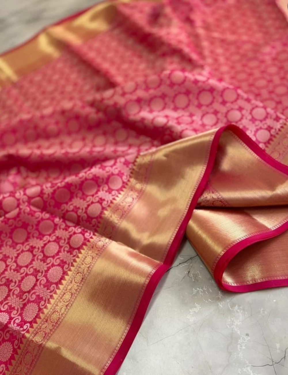 Rani Pink Shruthi Hassan Inspired Saree
