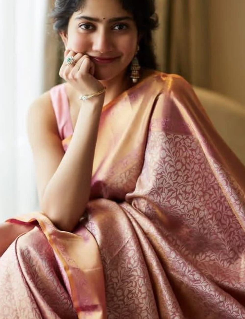 Sai Pallavi inspired premium tissue silk saree